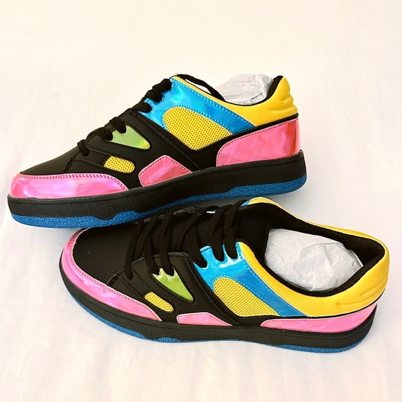 Cape Robbin “Karis” Black Multicolored Sneakers Size 8 - Picture 2 of 10